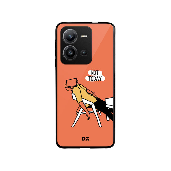 

DailyObjects Not Today Glass Case Cover For Vivo V25
