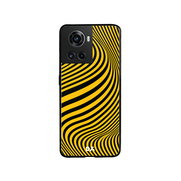 

DailyObjects Ochre Waves Glass Case Cover For OnePlus 10R