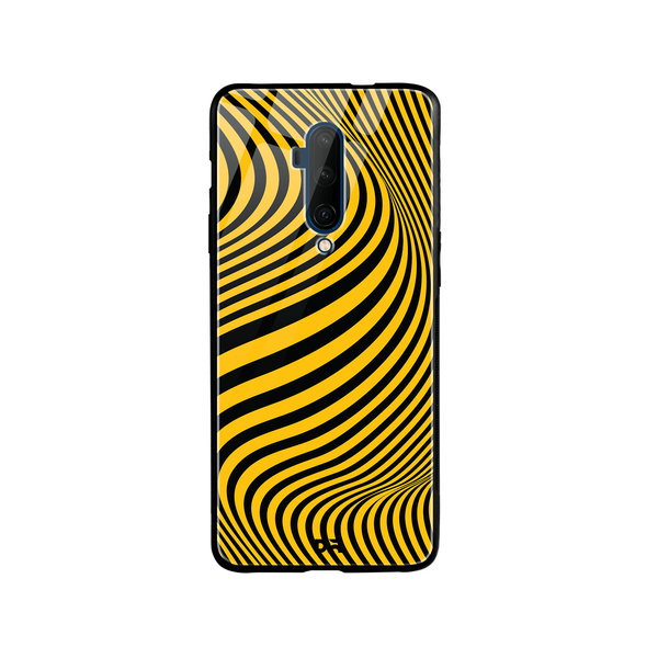 

DailyObjects Ochre Waves Glass Case Cover For OnePlus 7T Pro