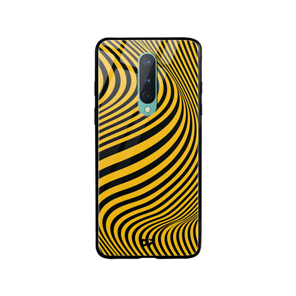 

DailyObjects Ochre Waves Glass Case Cover For OnePlus 8