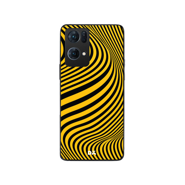 

DailyObjects Ochre Waves Glass Case Cover For Oppo Reno 7 Pro