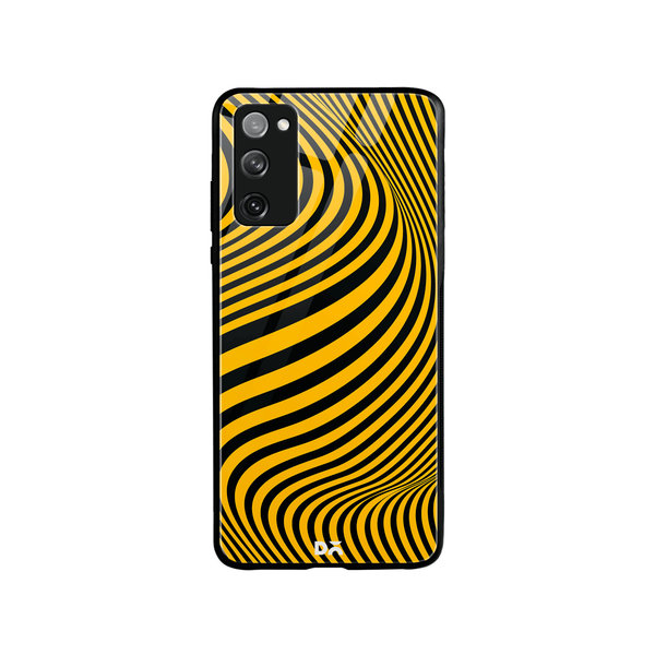 

DailyObjects Ochre Waves Glass Case Cover For Samsung Galaxy S20 FE