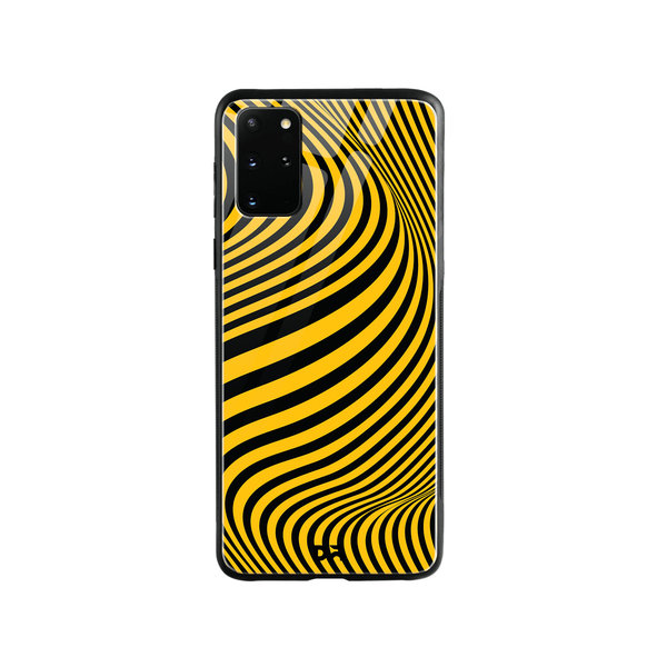 

DailyObjects Ochre Waves Glass Case Cover For Samsung Galaxy S20 Plus