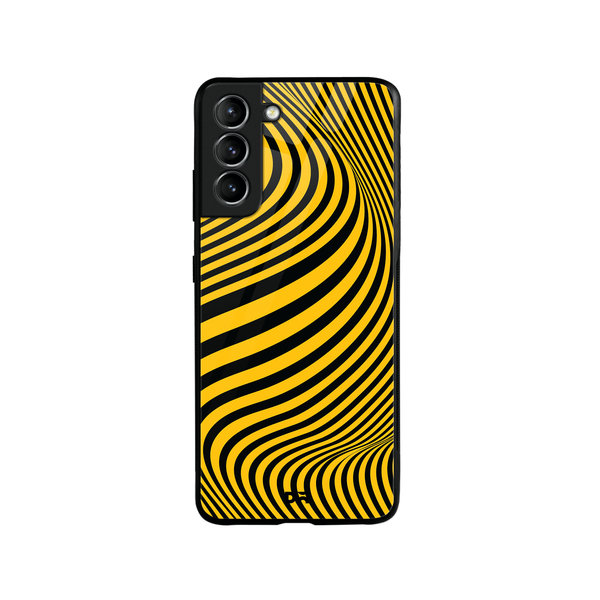 

DailyObjects Ochre Waves Glass Case Cover For Samsung Galaxy S21 Plus