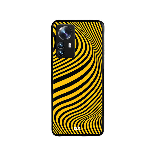 

DailyObjects Ochre Waves Glass Case Cover For Xiaomi 12 Pro