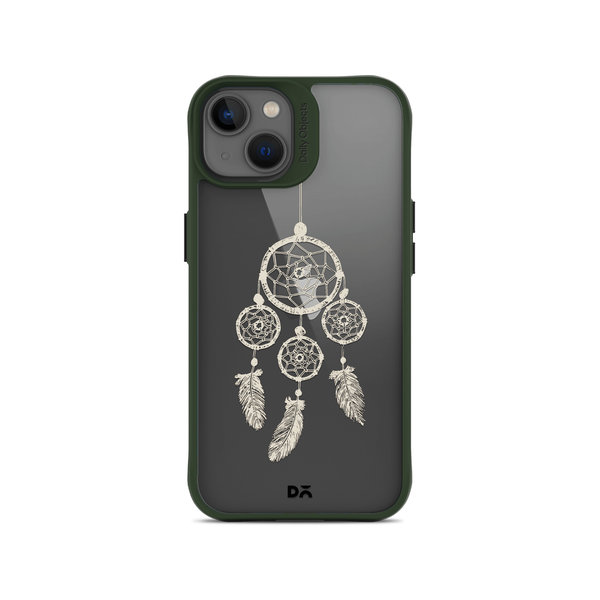 

DailyObjects Off White Dreams Green Hybrid Clear Case Cover For iPhone 13 Mini