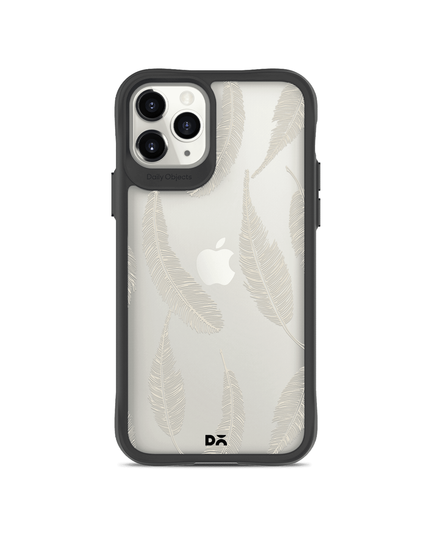 Dailyobjects Off White Feathers Black Hybrid Clear Case Cover For Iphone 11 Pro Max Buy At Dailyobjects