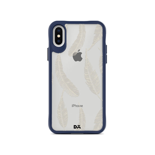 

DailyObjects Off White Feathers Blue Hybrid Clear Case Cover For iPhone XS