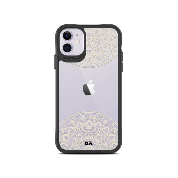 DailyObjects Off White Mandala Black Hybrid Clear Case Cover For iPhone 11