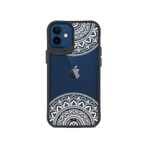 

DailyObjects Off White Mandala Black Hybrid Clear Case Cover For iPhone 12