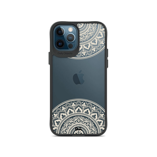 

DailyObjects Off White Mandala Black Hybrid Clear Case Cover For iPhone 12 Pro