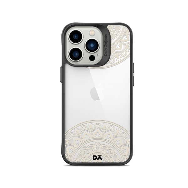 

DailyObjects Off White Mandala Black Hybrid Clear Case Cover For iPhone 15 Pro Max