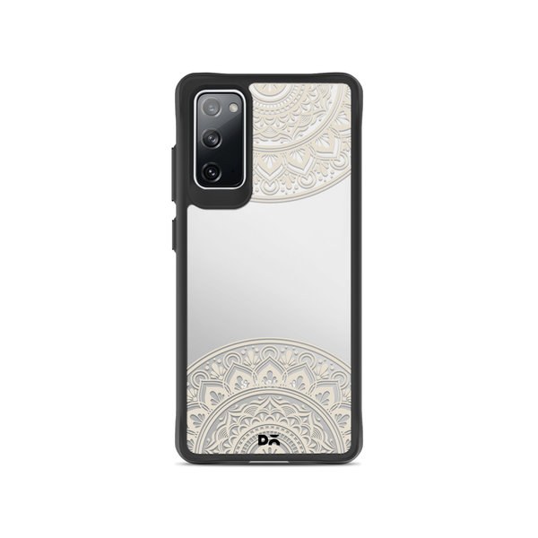 

DailyObjects Off White Mandala Black Hybrid Clear Case Cover For Samsung Galaxy S20 FE