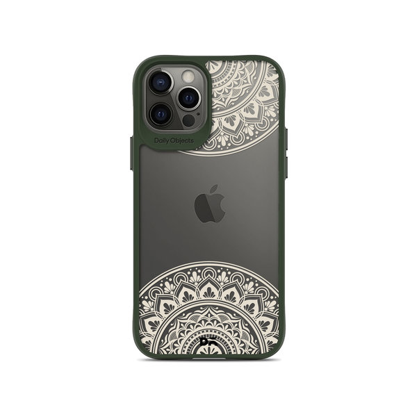 

DailyObjects Off White Mandala Green Hybrid Clear Case Cover For iPhone 12 Pro Max