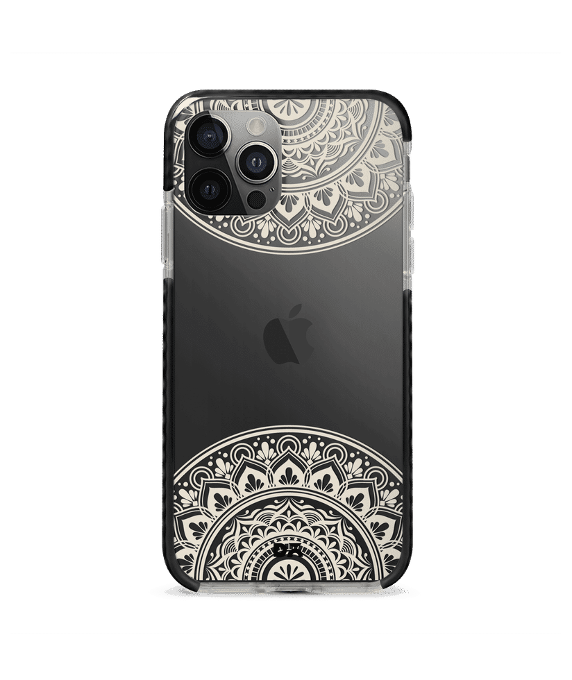 DailyObjects Off White Mandala Stride Clear Case Cover For iPhone