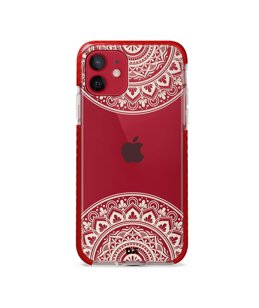 DailyObjects Off White Mandala Stride Clear Case Cover For iPhone