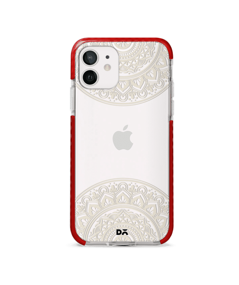 DailyObjects Off White Mandala Stride Clear Case Cover For iPhone