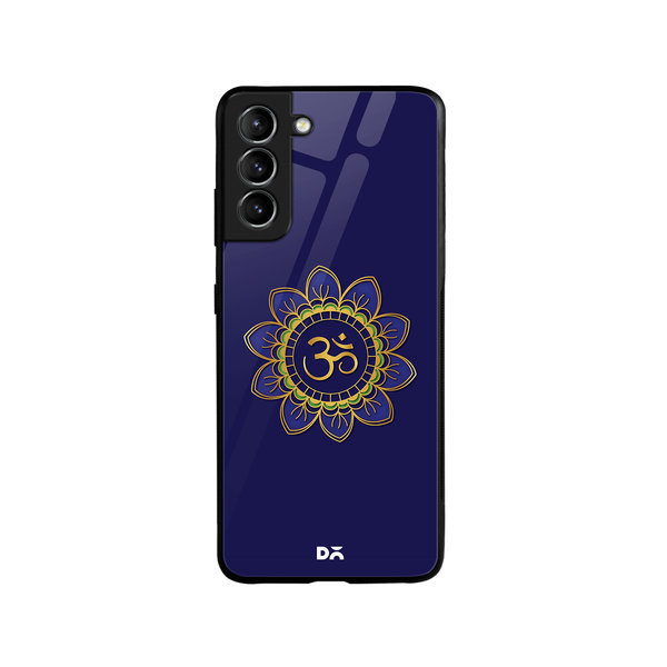 

DailyObjects OM Blue Glass Case Cover For Samsung Galaxy S21 Plus
