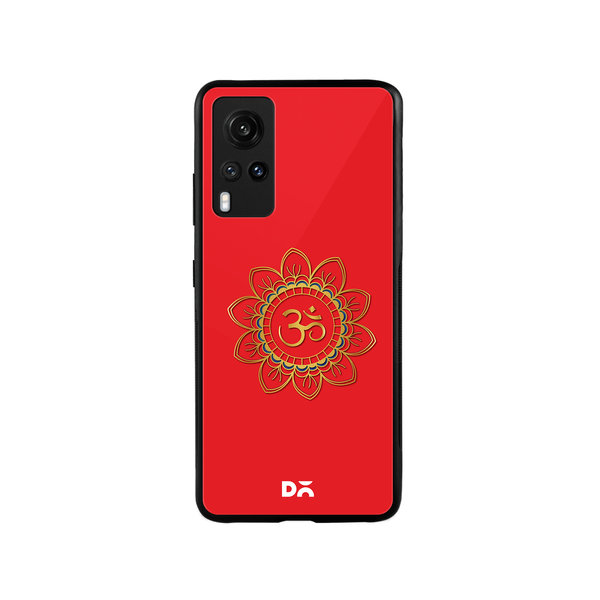 

DailyObjects OM Red Glass Case Cover For Vivo X60