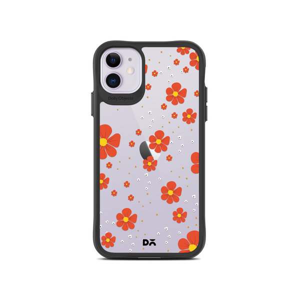 

DailyObjects Orange Cosmos Black Hybrid Clear Case Cover For iPhone 11