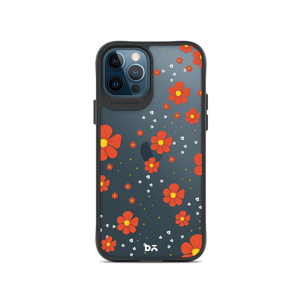 

DailyObjects Orange Cosmos Black Hybrid Clear Case Cover For iPhone 12 Pro Max