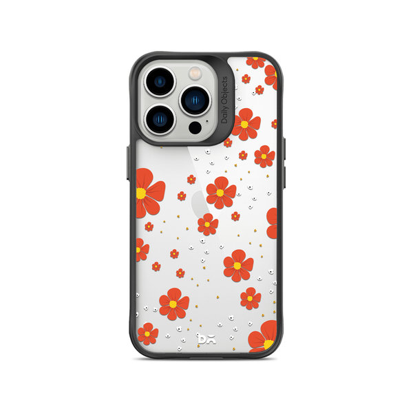 

DailyObjects Orange Cosmos Black Hybrid Clear Case Cover For iPhone 13 Pro