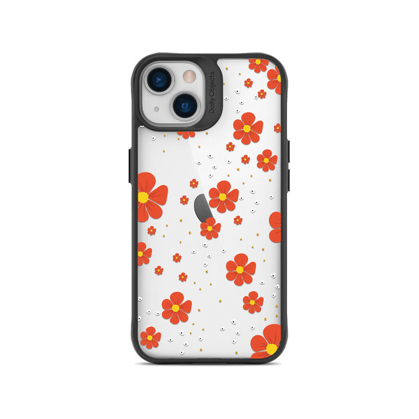 

DailyObjects Orange Cosmos Black Hybrid Clear Case Cover For iPhone 14 Plus