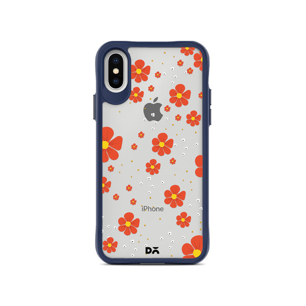 

DailyObjects Orange Cosmos Blue Hybrid Clear Case Cover For iPhone XS