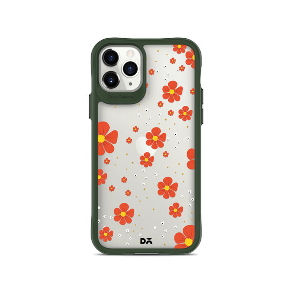 

DailyObjects Orange Cosmos Green Hybrid Clear Case Cover For iPhone 11 Pro Max