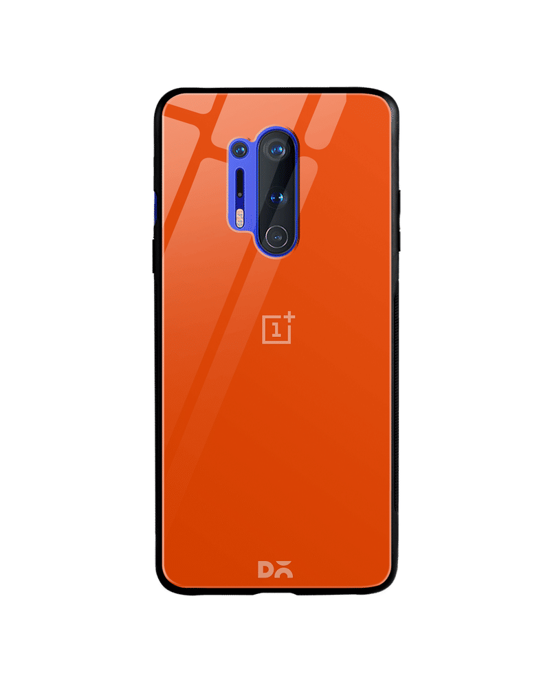 Orange Fire Glass Case Cover For OnePlus 8 Pro
