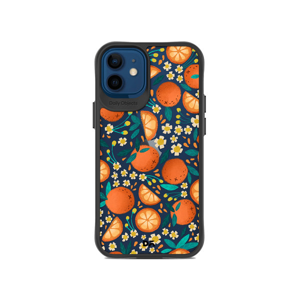 

DailyObjects Orange Haul Black Hybrid Clear Case Cover For iPhone 12