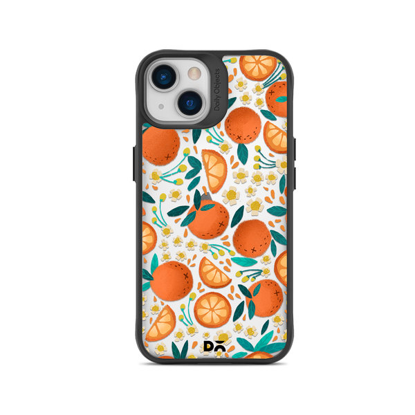 

DailyObjects Orange Haul Black Hybrid Clear Case Cover For iPhone 15