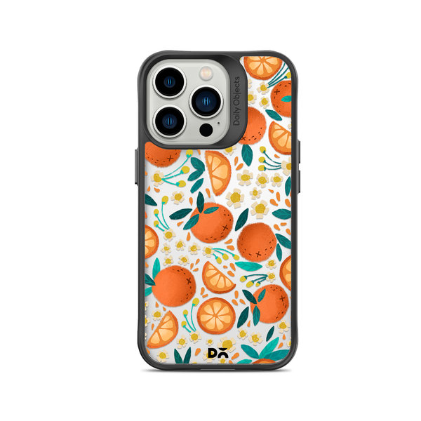 

DailyObjects Orange Haul Black Hybrid Clear Case Cover For iPhone 15 Pro