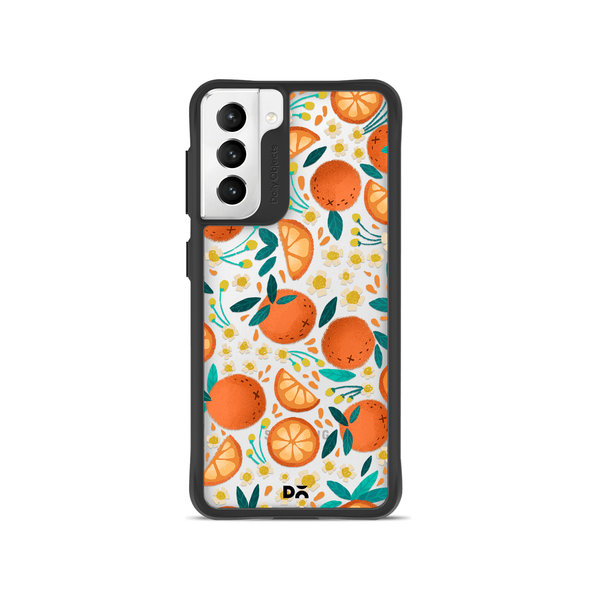 

DailyObjects Orange Haul Black Hybrid Clear Case Cover For Samsung Galaxy S21