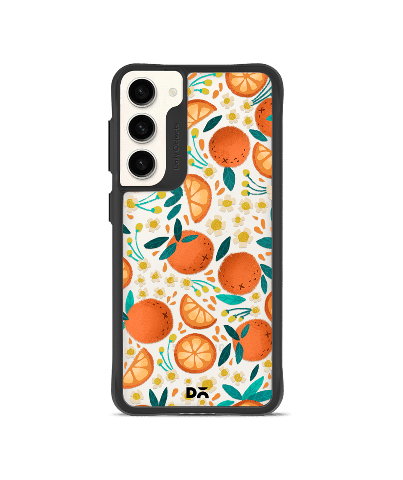 Orange Haul Black Hybrid Clear Case Cover For Samsung Galaxy S23