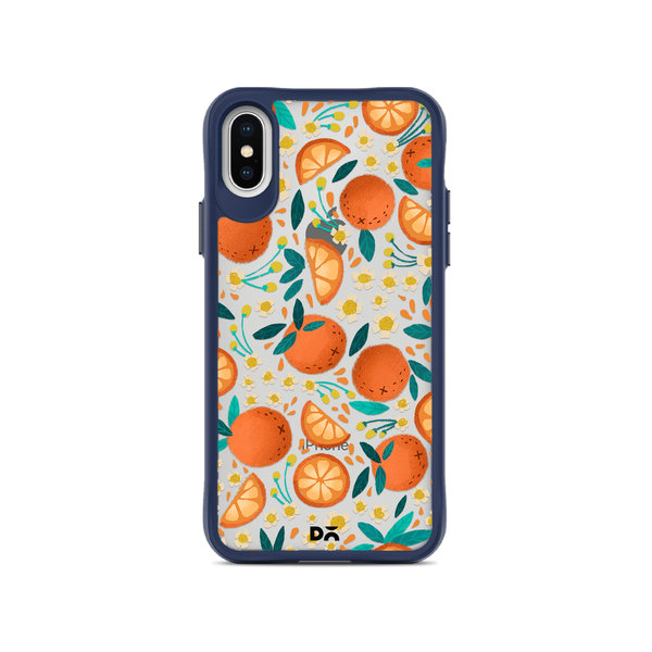 

DailyObjects Orange Haul Blue Hybrid Clear Case Cover For iPhone XS