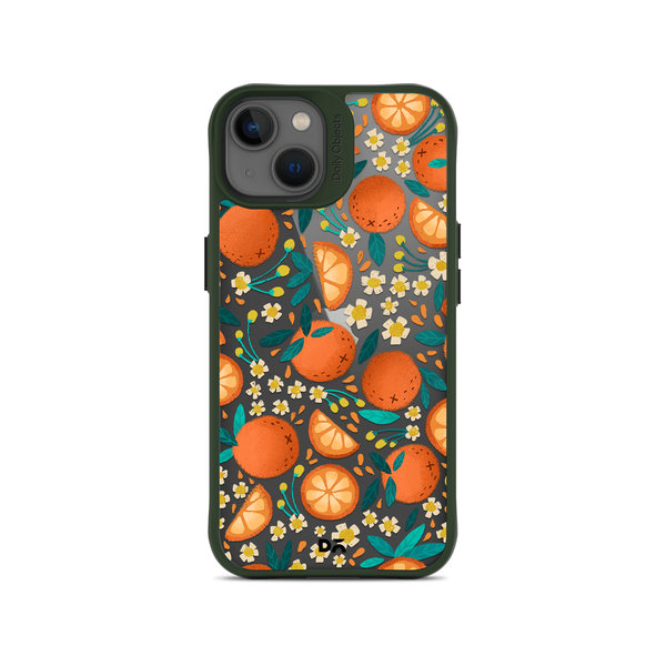 

DailyObjects Orange Haul Green Hybrid Clear Case Cover For iPhone 13 Mini