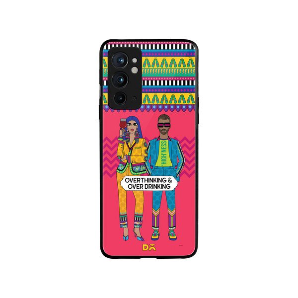 

DailyObjects Overthinking & Overdrinking Glass Case Cover For OnePlus 9RT