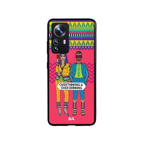 

DailyObjects Overthinking & Overdrinking Glass Case Cover For Xiaomi 12 Pro