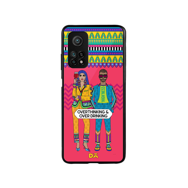

DailyObjects Overthinking & Overdrinking Glass Case Cover For Xiaomi Mi 10T