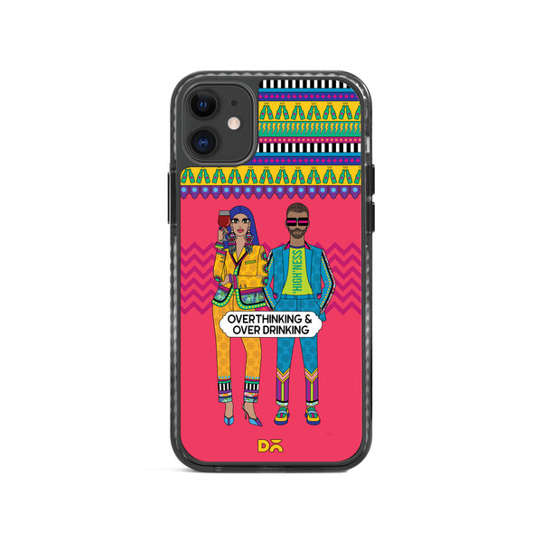 

DailyObjects Overthinking & Overdrinking Stride 2.0 Case Cover For iPhone 11