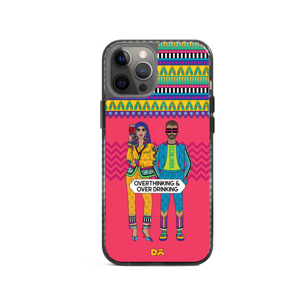 

DailyObjects Overthinking & Overdrinking Stride 2.0 Case Cover For iPhone 12 Pro