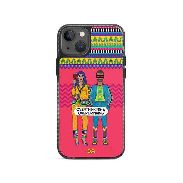 

DailyObjects Overthinking & Overdrinking Stride 2.0 Case Cover For iPhone 14 Plus