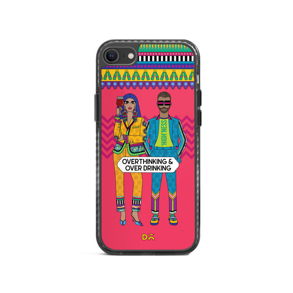 

DailyObjects Overthinking & Overdrinking Stride 2.0 Case Cover For iPhone 8