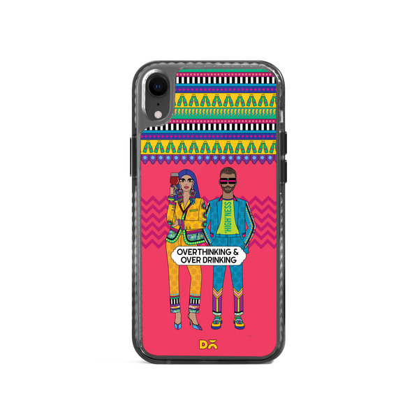 DailyObjects Overthinking & Overdrinking Stride 2.0 Case Cover For iPhone XR