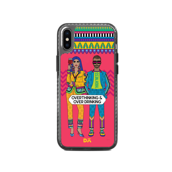 

DailyObjects Overthinking & Overdrinking Stride 2.0 Case Cover For iPhone XS