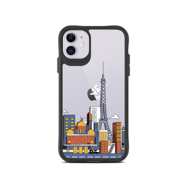 

DailyObjects Paris Skyline Black Hybrid Clear Case Cover For iPhone 11