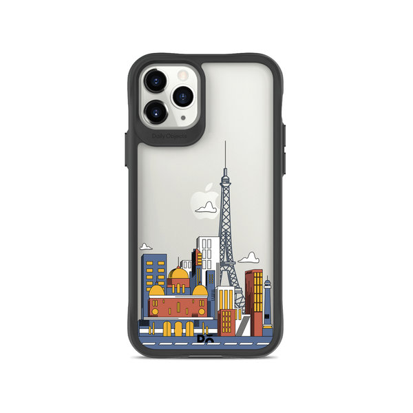 

DailyObjects Paris Skyline Black Hybrid Clear Case Cover For iPhone 11 Pro