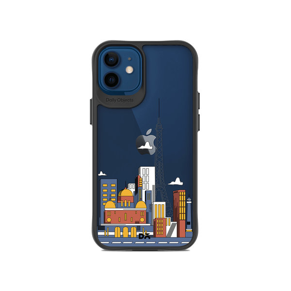 

DailyObjects Paris Skyline Black Hybrid Clear Case Cover For iPhone 12