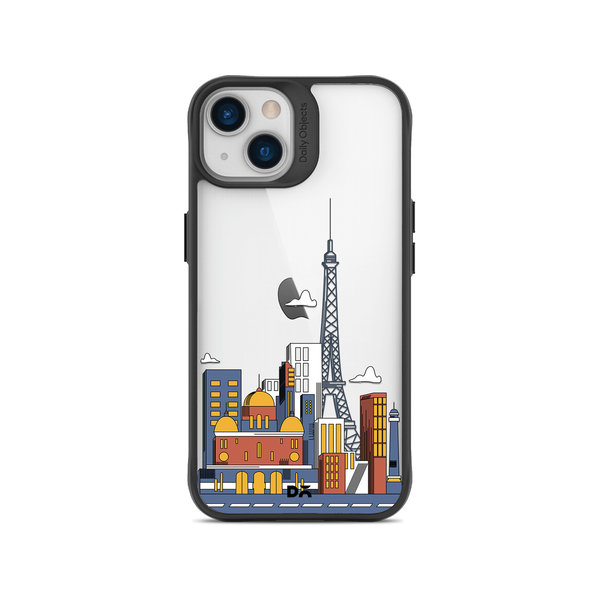 

DailyObjects Paris Skyline Black Hybrid Clear Case Cover For iPhone 14 Plus